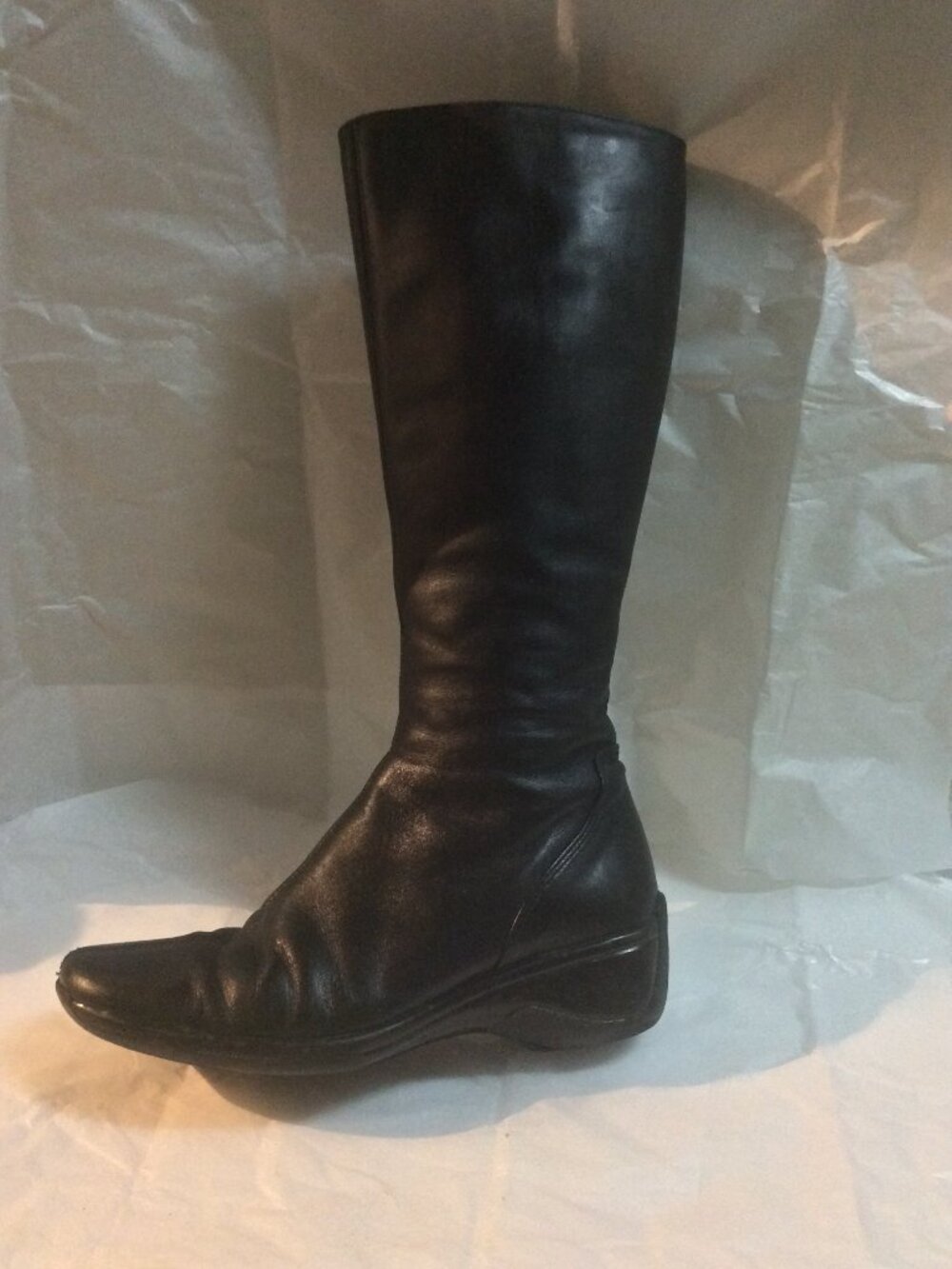 Aquatalia Leather Wedge Knee High Boots Size 37
